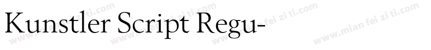 Kunstler Script Regu字体转换
